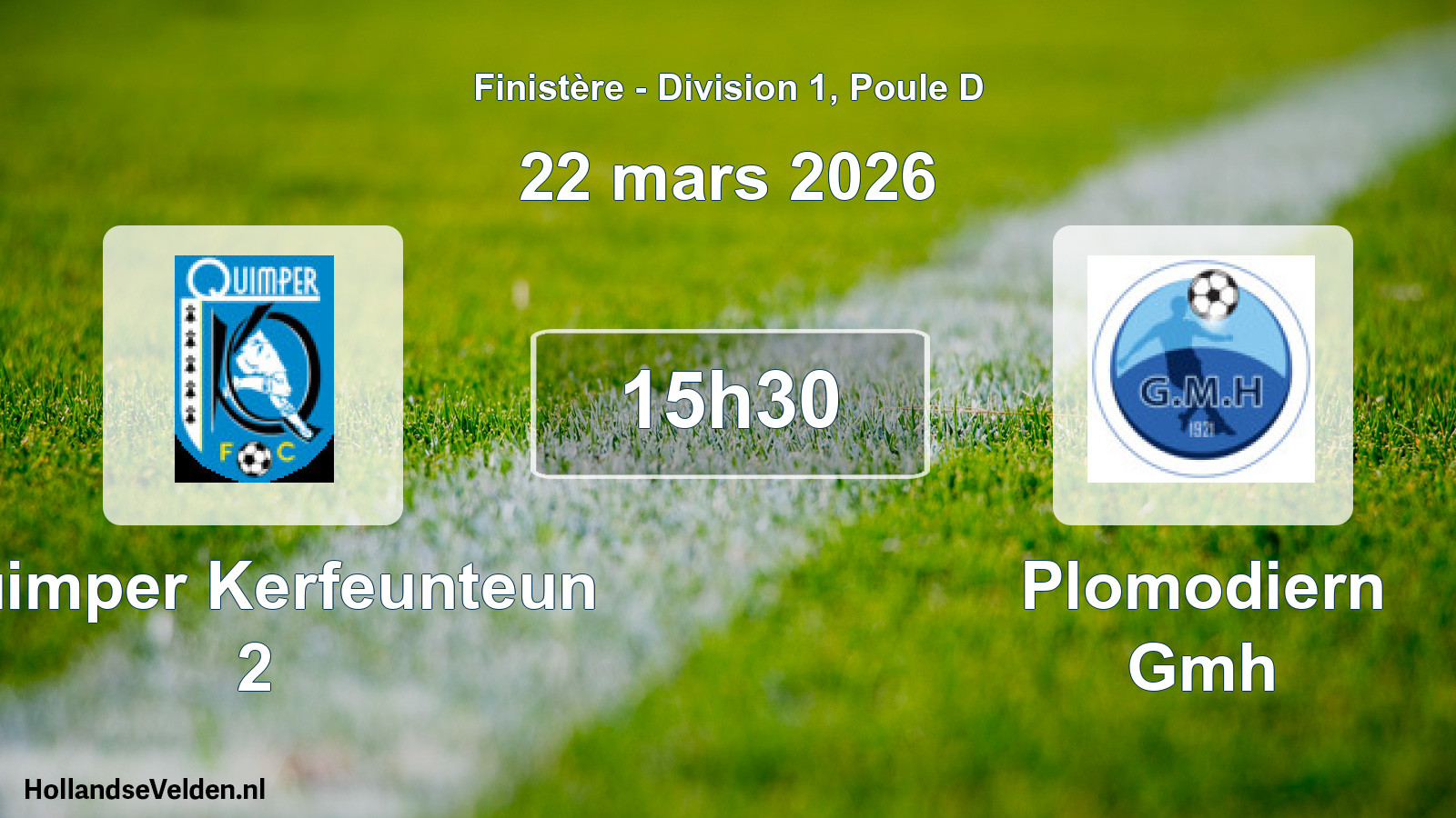 Scheduled Match: Quimper Kerfeunteun 2 - Plomodiern Gmh (22 March 2026)