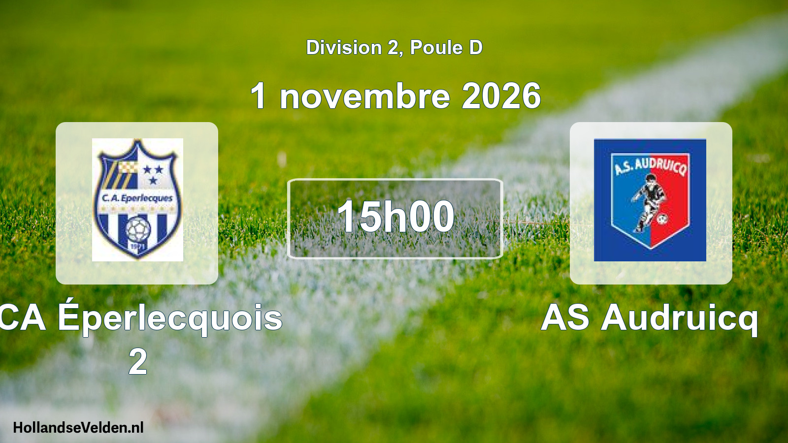 Scheduled Match: CA Éperlecquois 2 - AS Audruicq (1 November 2026)