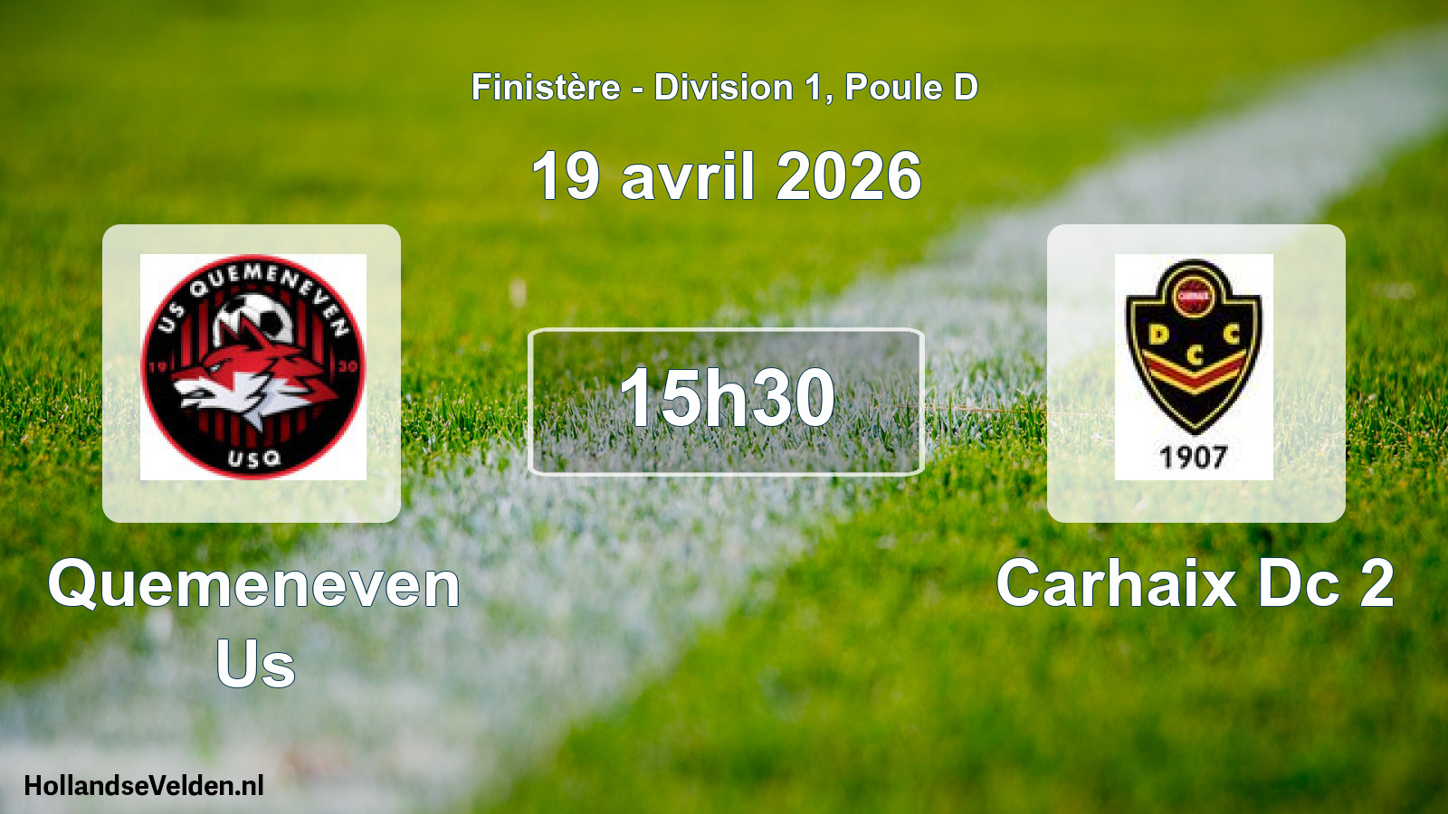 Geplande wedstrijd: Quemeneven Us - Carhaix Dc 2 (19 avril 2026)