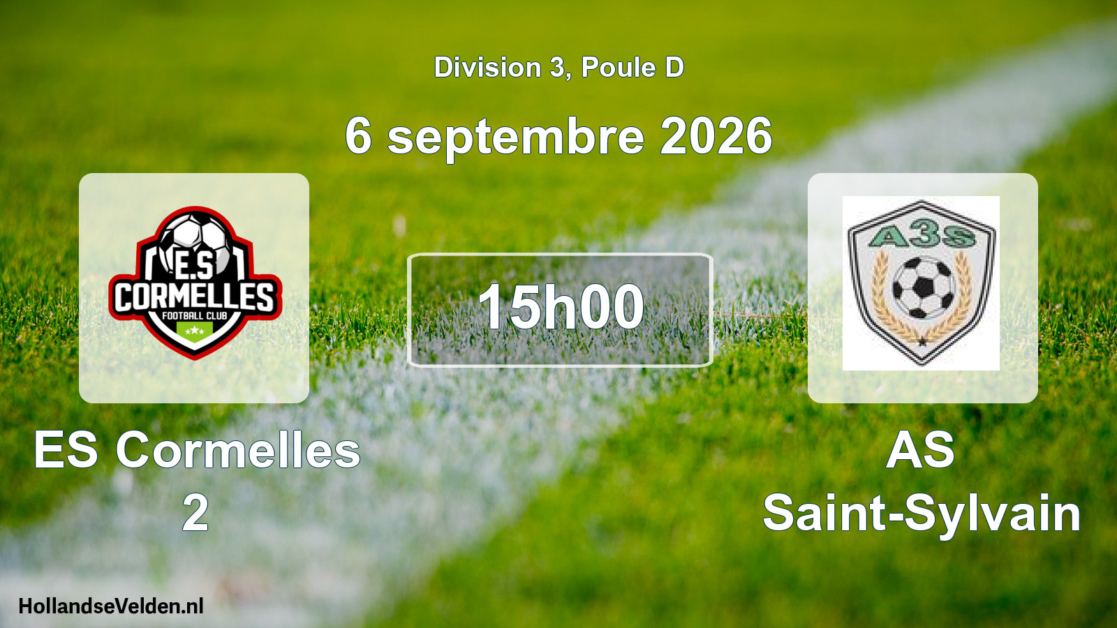 Scheduled Match: ES Cormelles 2 - AS Saint-Sylvain (6 September 2026)