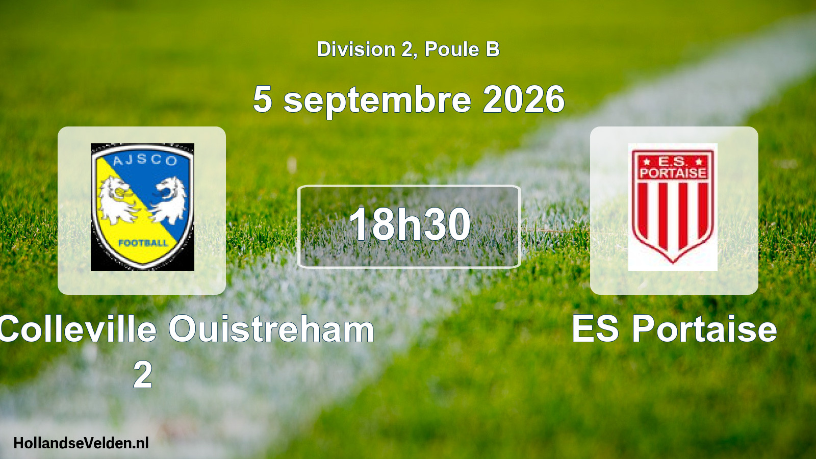 Scheduled Match: AJS Colleville Ouistreham 2 - ES Portaise (5 September 2026)