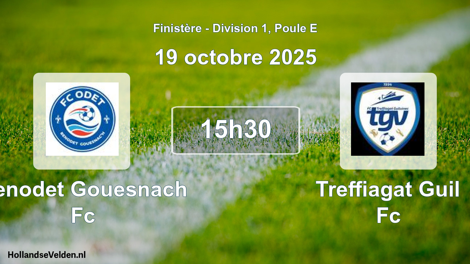 Geplande wedstrijd: Benodet Gouesnach Fc - Treffiagat Guil Fc (19 octobre 2025)