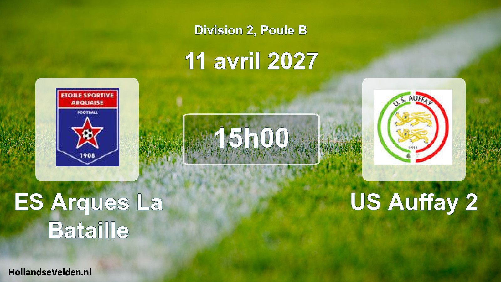 Geplande wedstrijd: ES Arques La Bataille - US Auffay 2 (11 april 2027)
