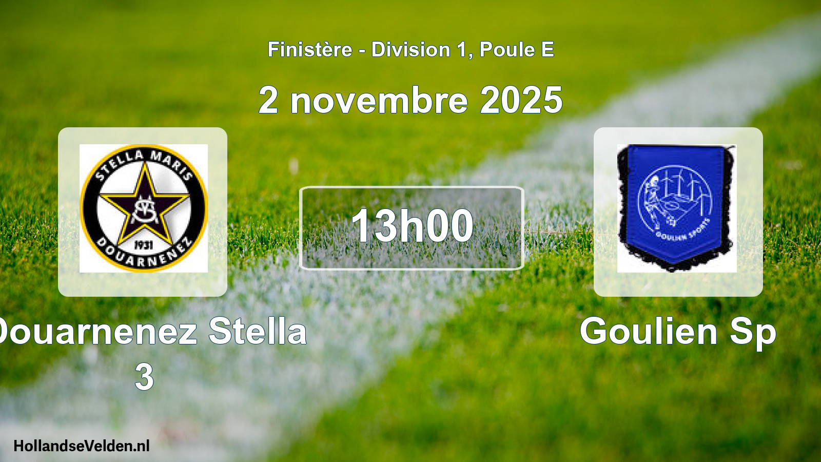 Scheduled Match: Douarnenez Stella 3 - Goulien Sp (2 November 2025)