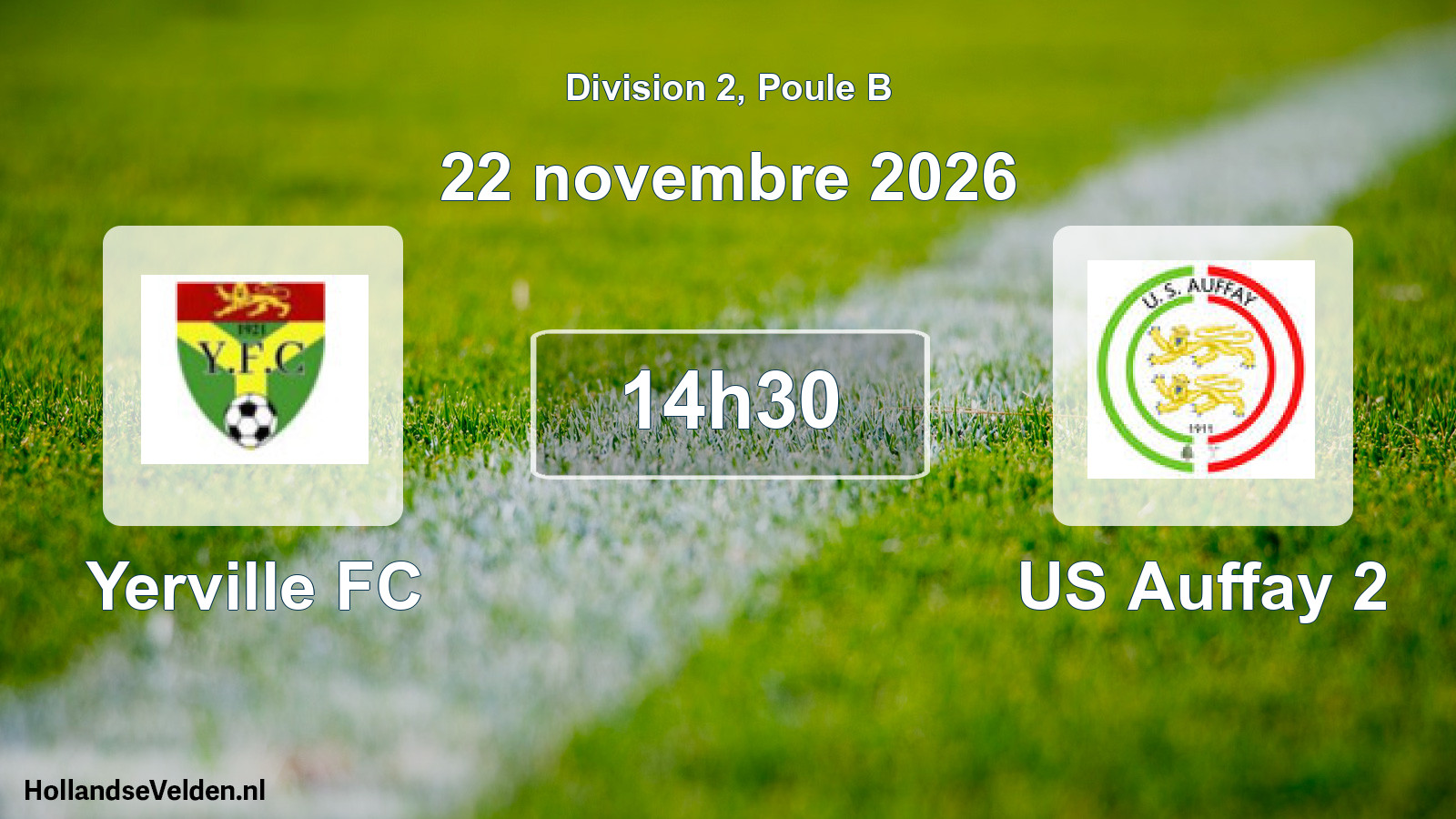 Geplande wedstrijd: Yerville FC - US Auffay 2 (22 november 2026)