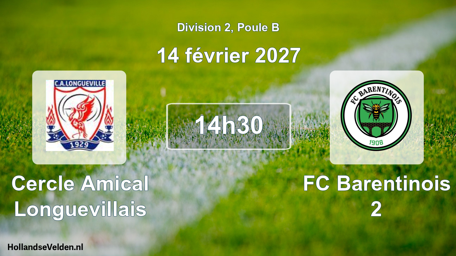Geplande wedstrijd: Cercle Amical Longuevillais - FC Barentinois 2 (14 februari 2027)