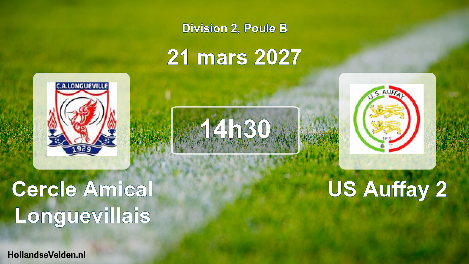 Geplande wedstrijd: Cercle Amical Longuevillais - US Auffay 2 (21 maart 2027)