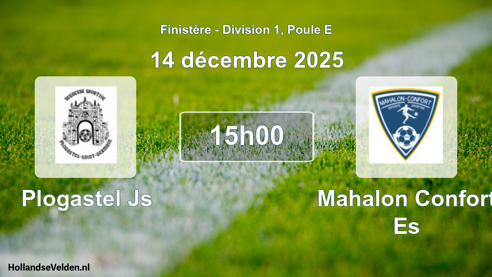 Geplande wedstrijd: Plogastel Js - Mahalon Confort Es (14 december 2025)