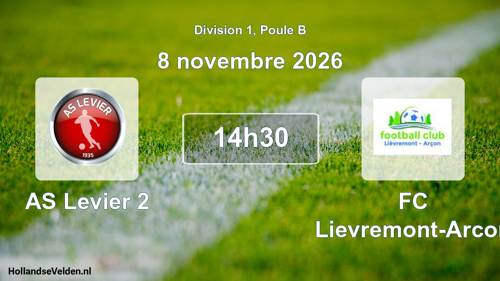 Match programmé: AS Levier 2 - FC Lievremont-Arcon (8 novembre 2026)