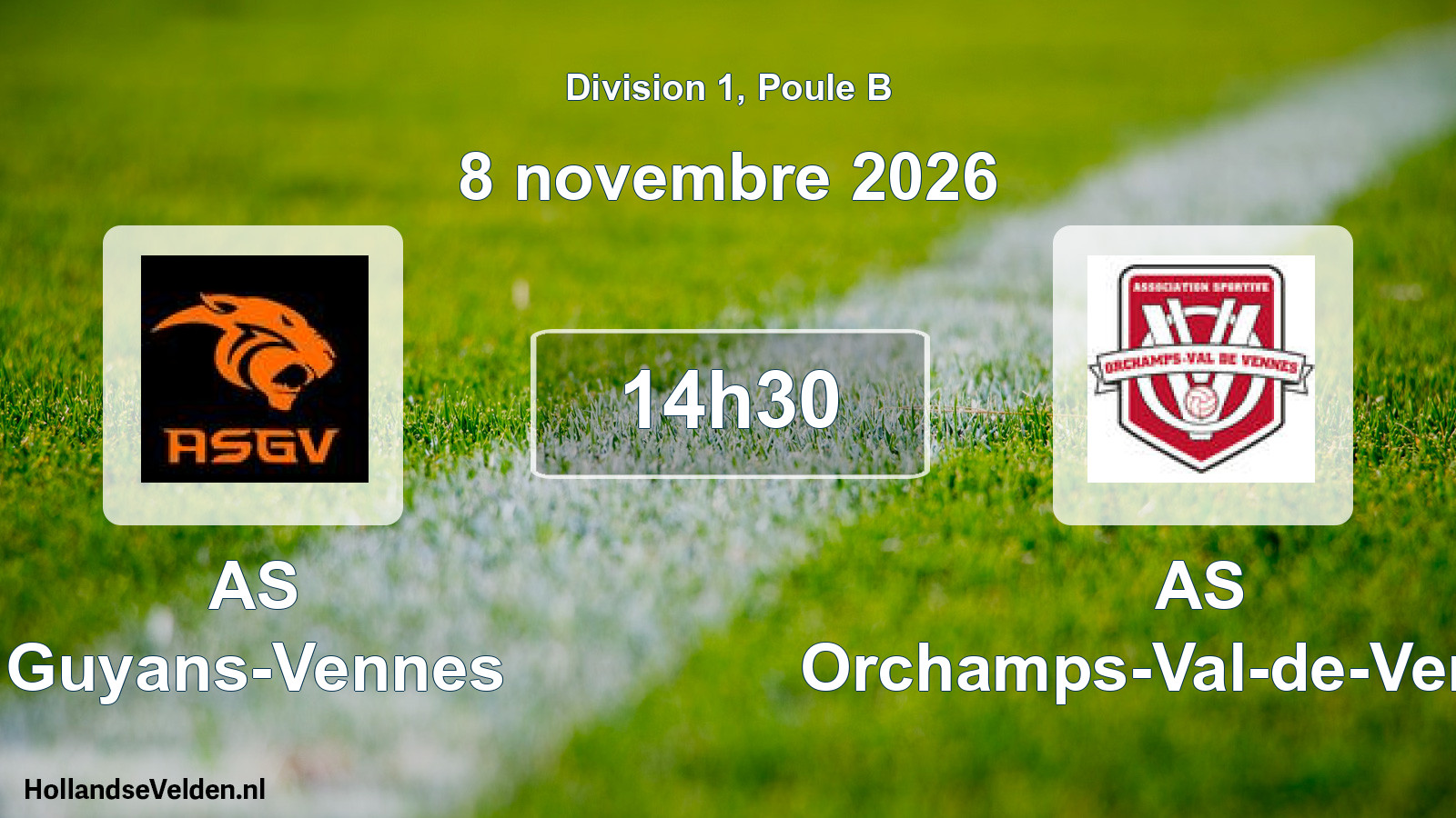 Match programmé: AS Guyans-Vennes - AS Orchamps-Val-de-Vennes (8 novembre 2026)