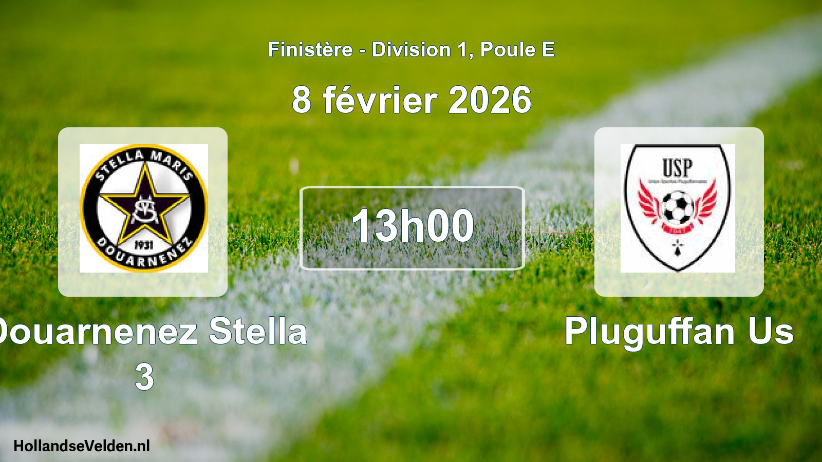 Geplande wedstrijd: Douarnenez Stella 3 - Pluguffan Us (8 février 2026)