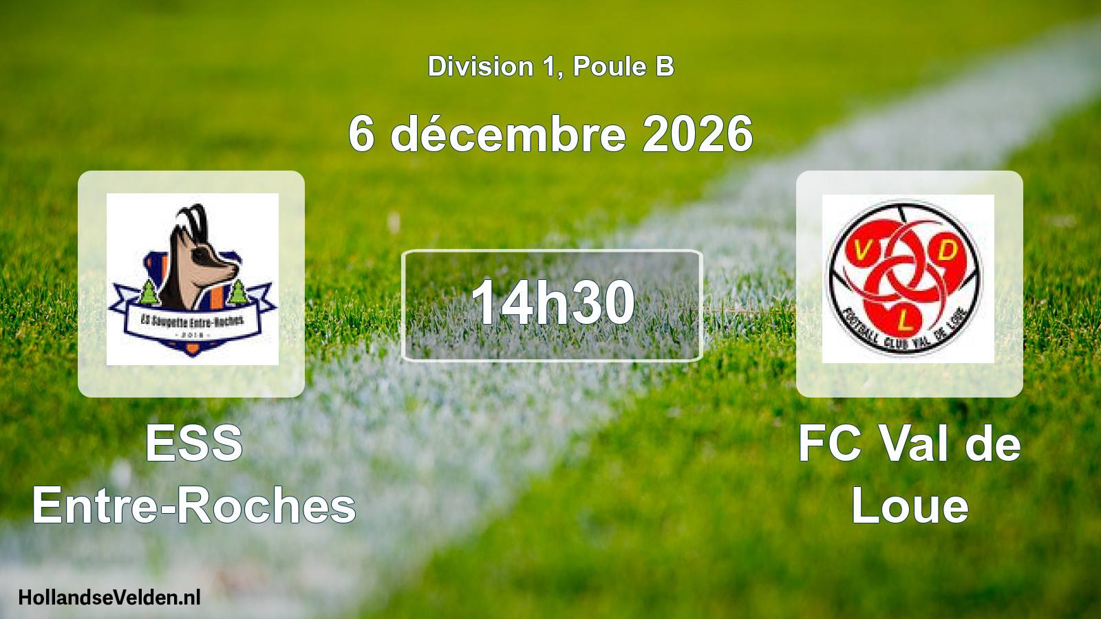Match programmé: ESS Entre-Roches - FC Val de Loue (6 décembre 2026)