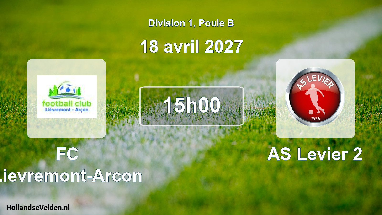 Match programmé: FC Lievremont-Arcon - AS Levier 2 (18 avril 2027)