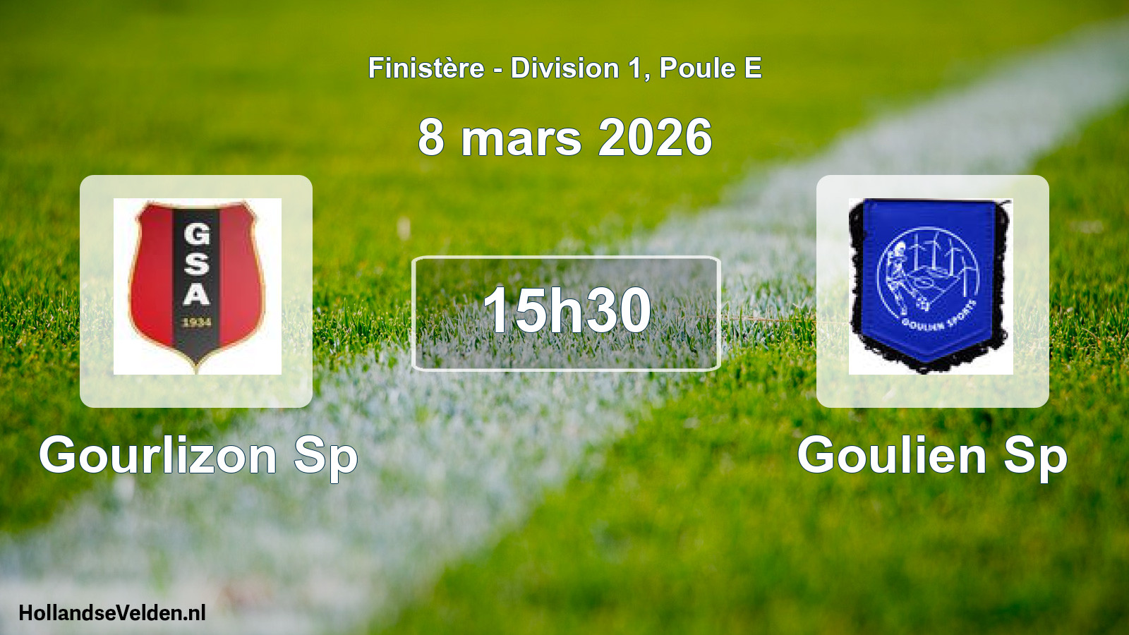 Geplande wedstrijd: Gourlizon Sp - Goulien Sp (8 mars 2026)