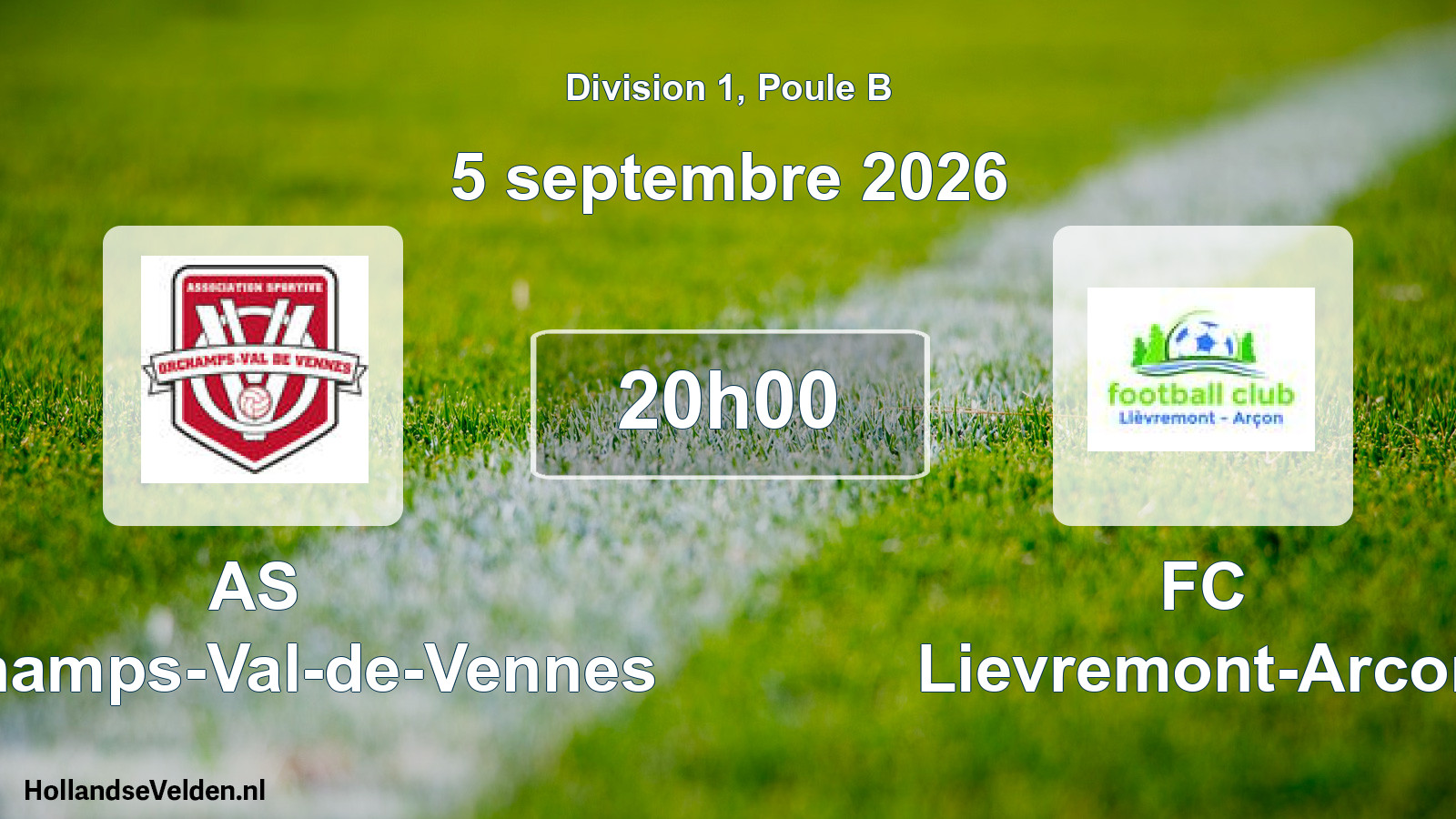 Scheduled Match: AS Orchamps-Val-de-Vennes - FC Lievremont-Arcon (5 September 2026)