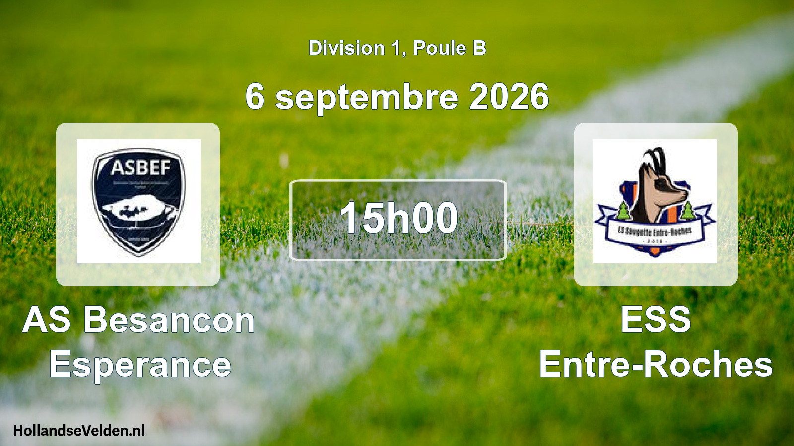 Geplande wedstrijd: AS Besancon Esperance - ESS Entre-Roches (6 september 2026)
