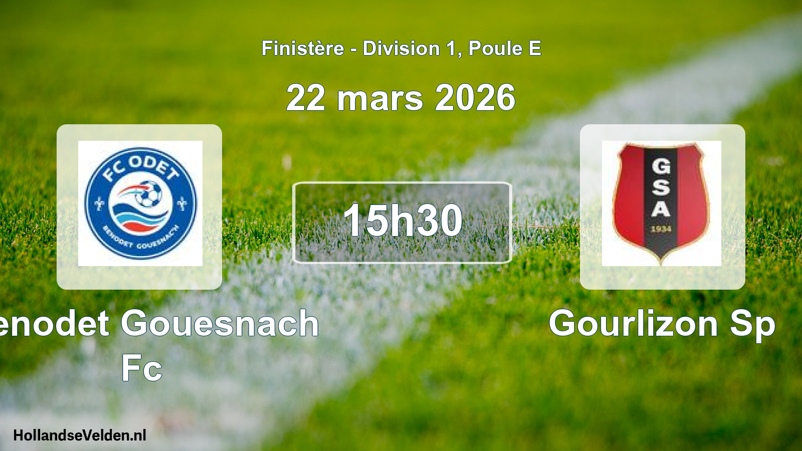 Scheduled Match: Benodet Gouesnach Fc - Gourlizon Sp (22 March 2026)