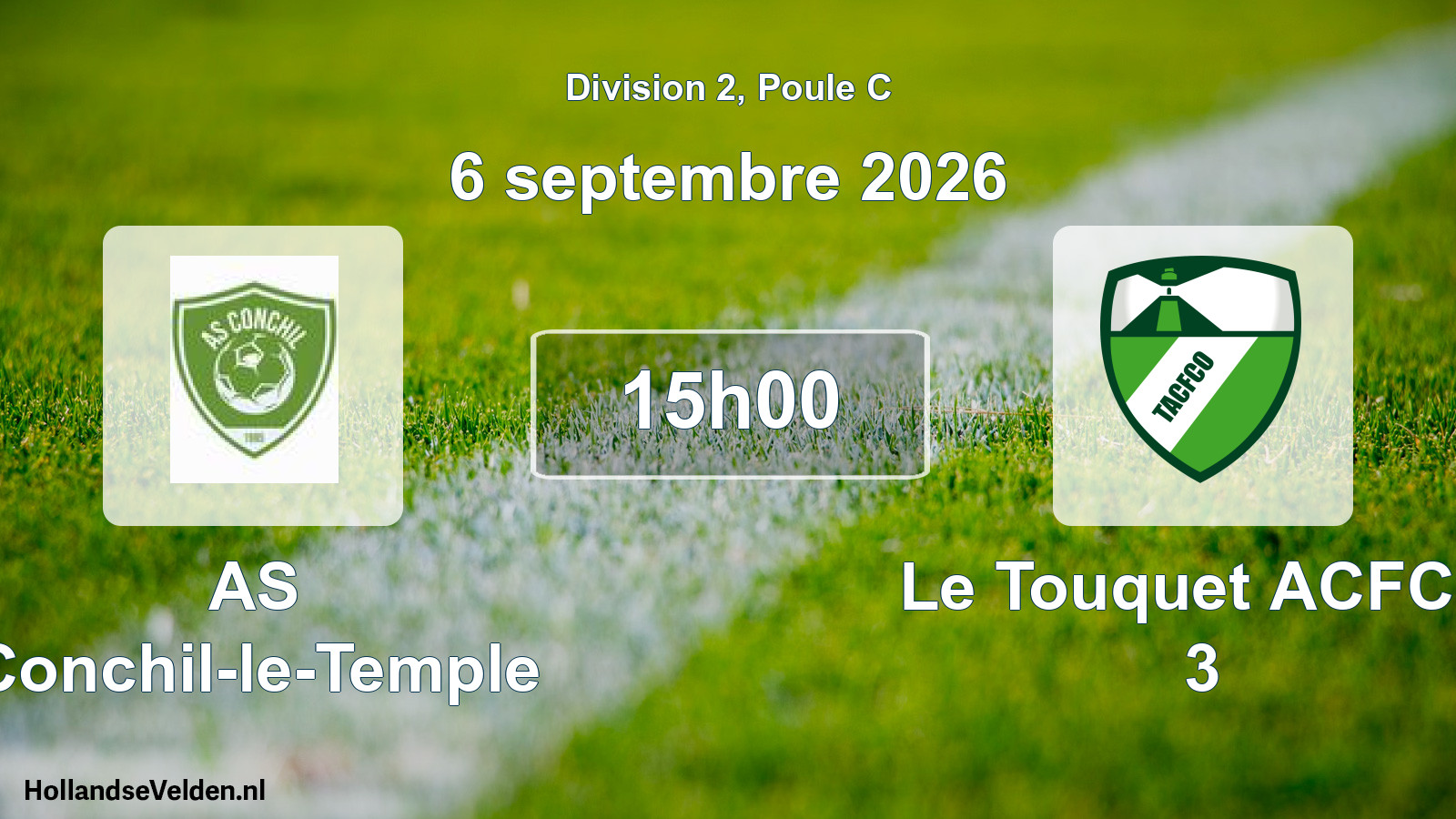 Scheduled Match: AS Conchil-le-Temple - Le Touquet ACFCO 3 (6 September 2026)