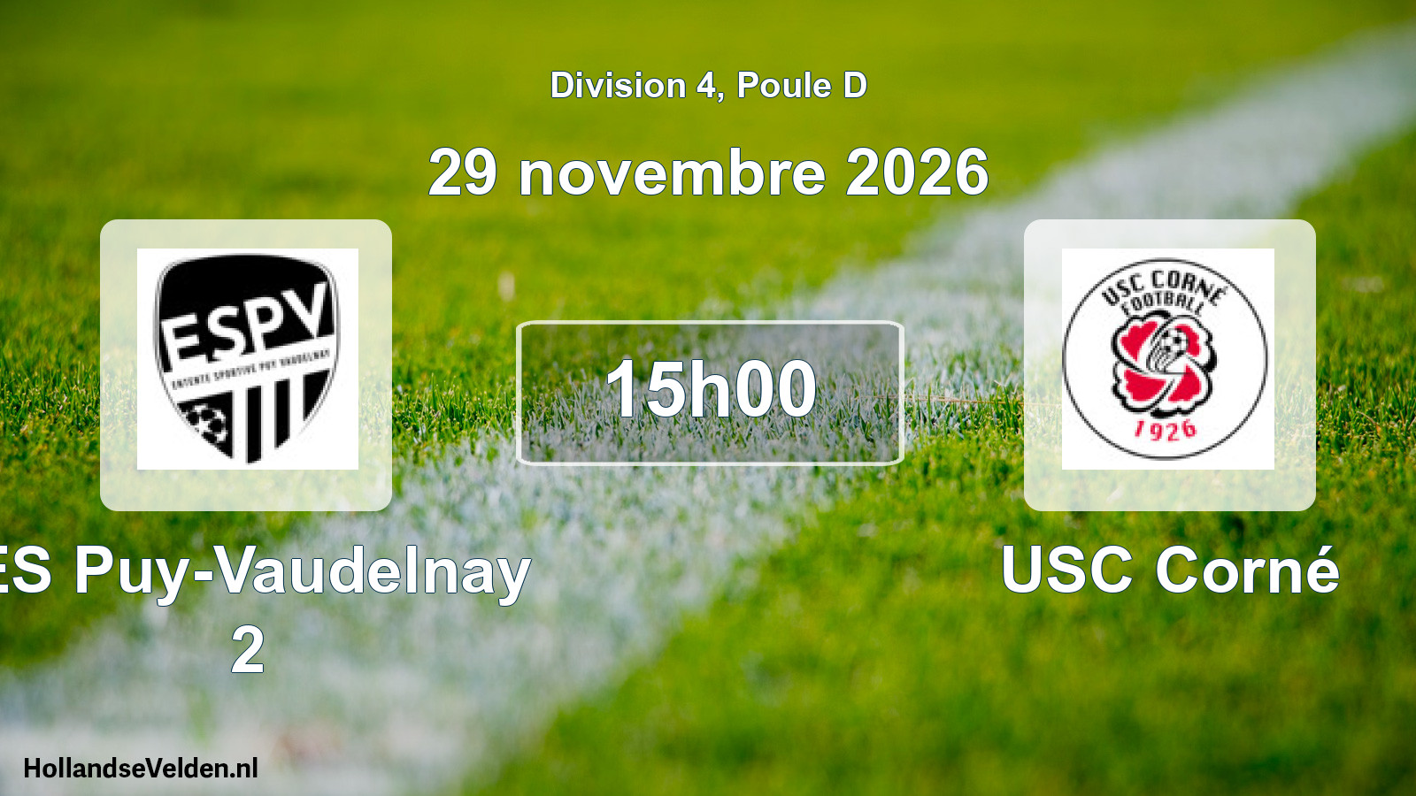 Match programmé: ES Puy-Vaudelnay 2 - USC Corné (29 novembre 2026)