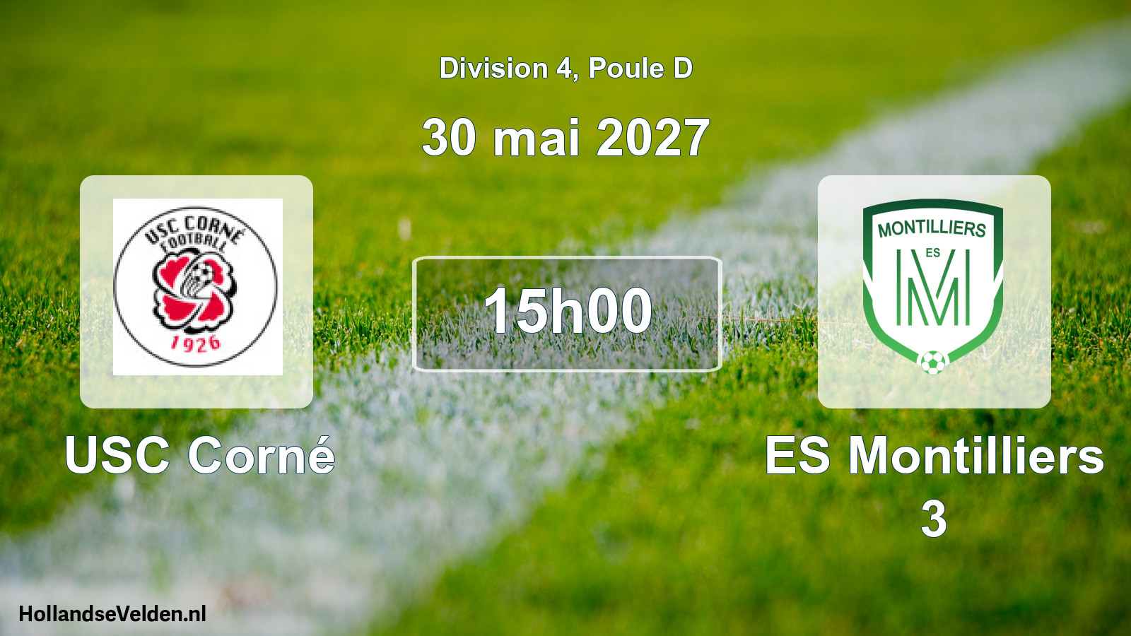 Match programmé: USC Corné - ES Montilliers 3 (30 mai 2027)