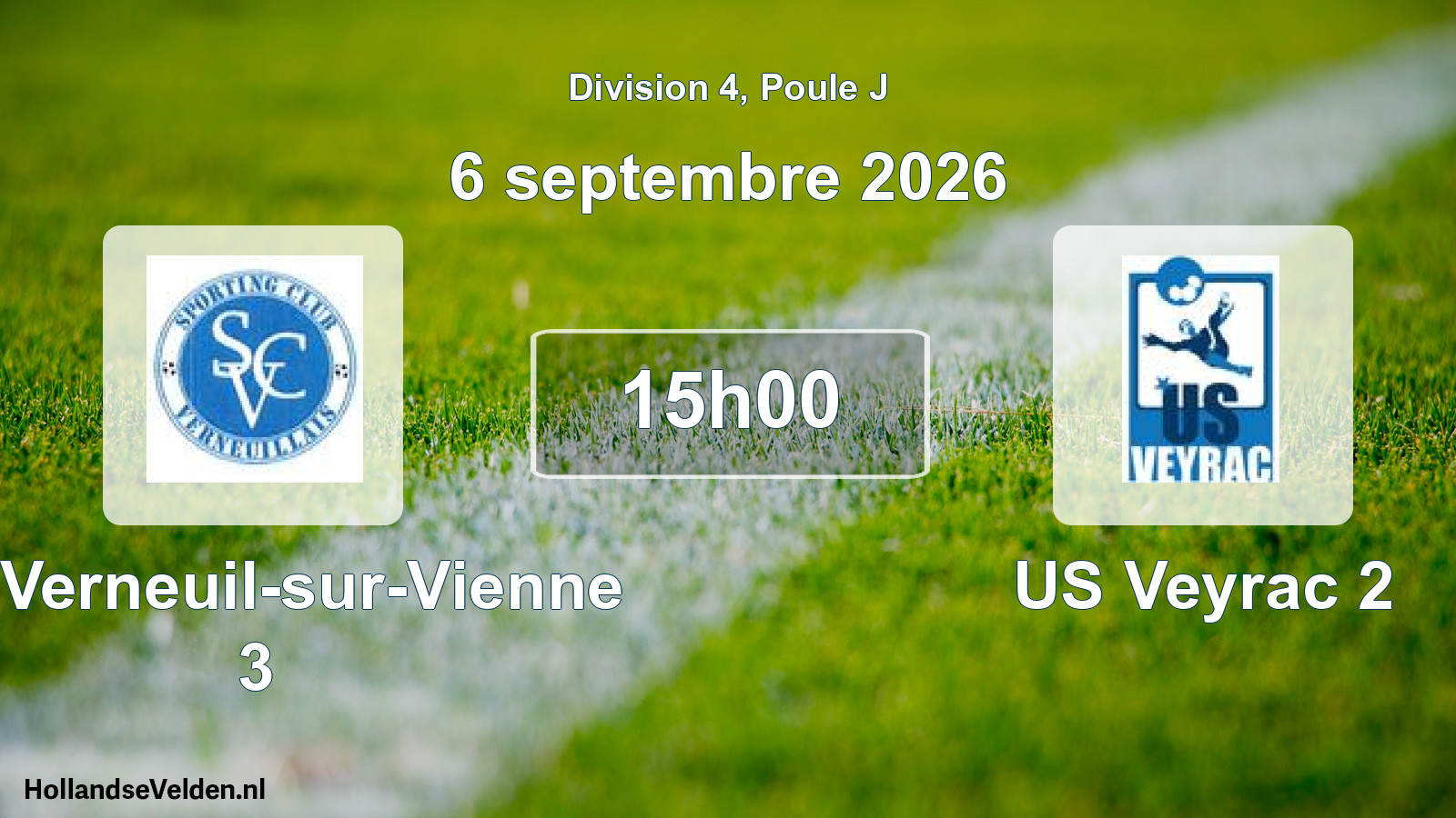Scheduled Match: SC Verneuil-sur-Vienne 3 - US Veyrac 2 (6 September 2026)