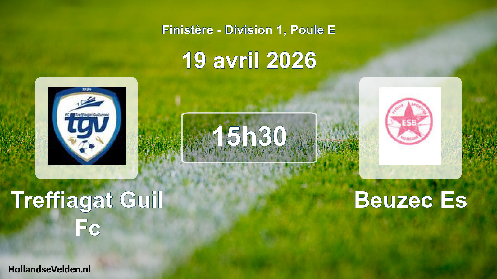 Geplande wedstrijd: Treffiagat Guil Fc - Beuzec Es (19 avril 2026)