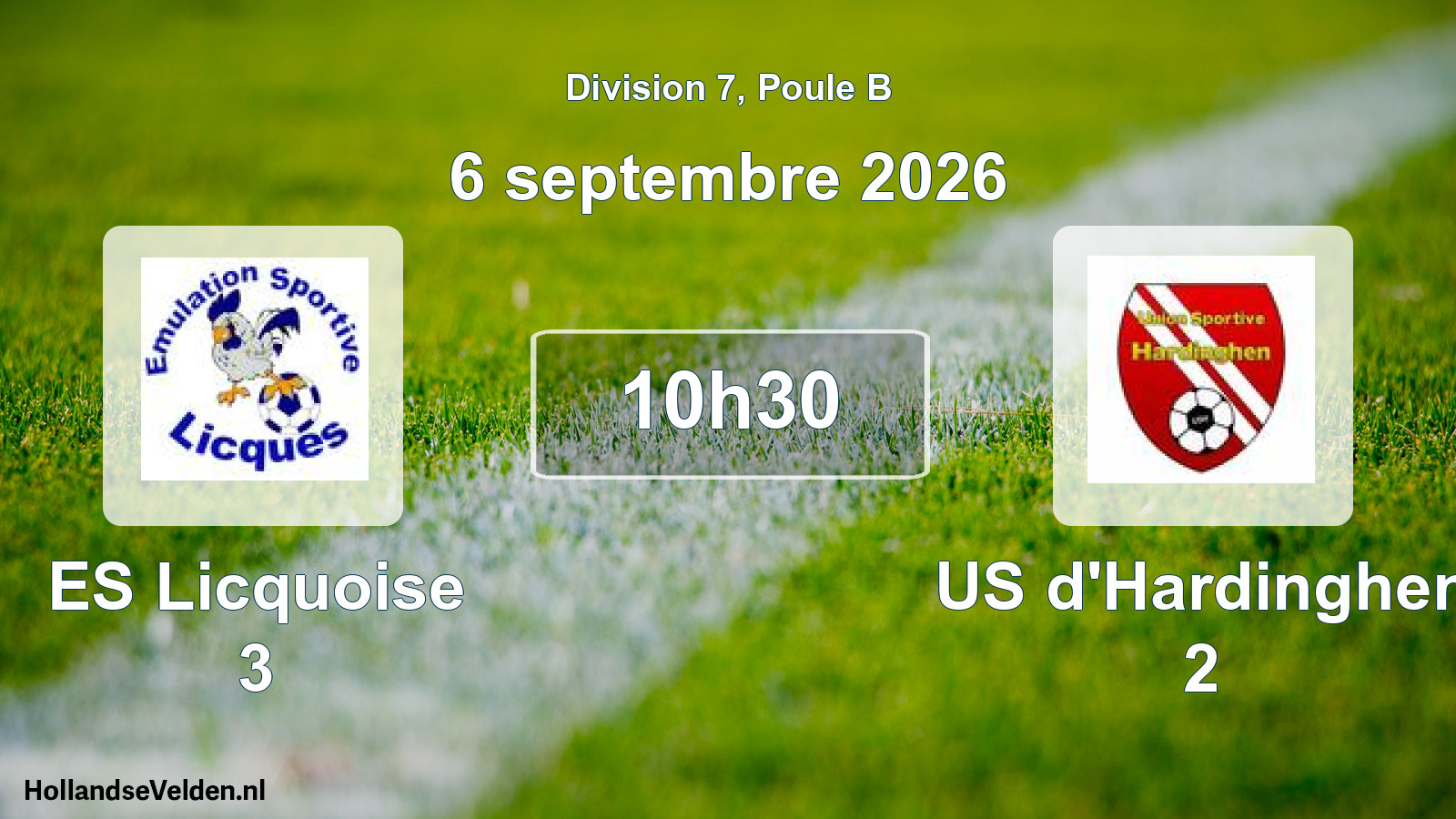Scheduled Match: ES Licquoise 3 - US d'Hardinghen 2 (6 September 2026)
