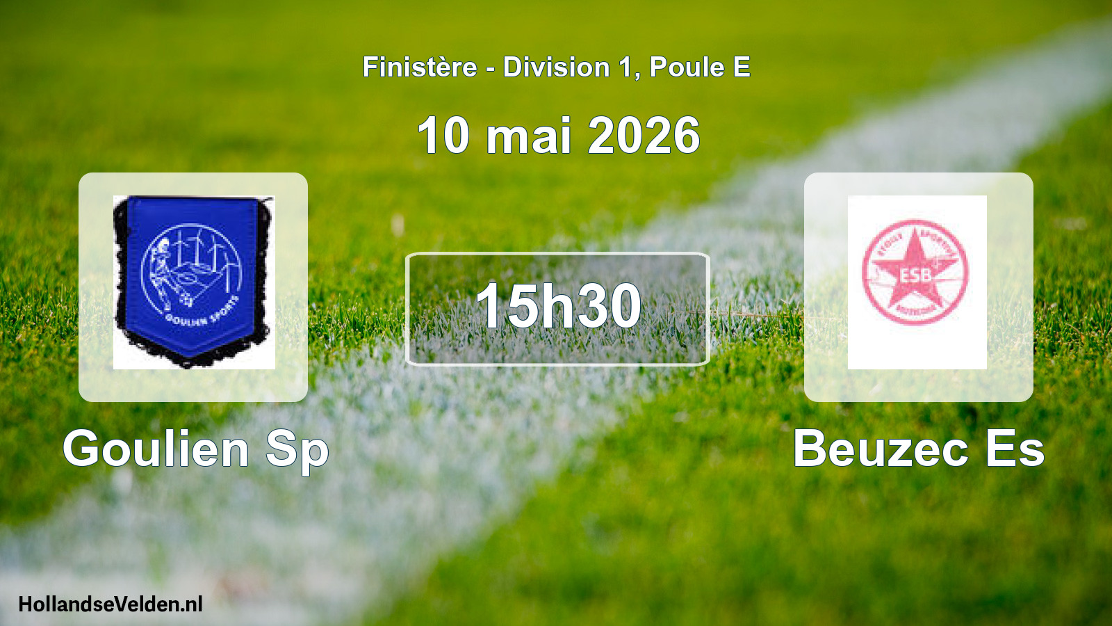Geplande wedstrijd: Goulien Sp - Beuzec Es (10 mai 2026)