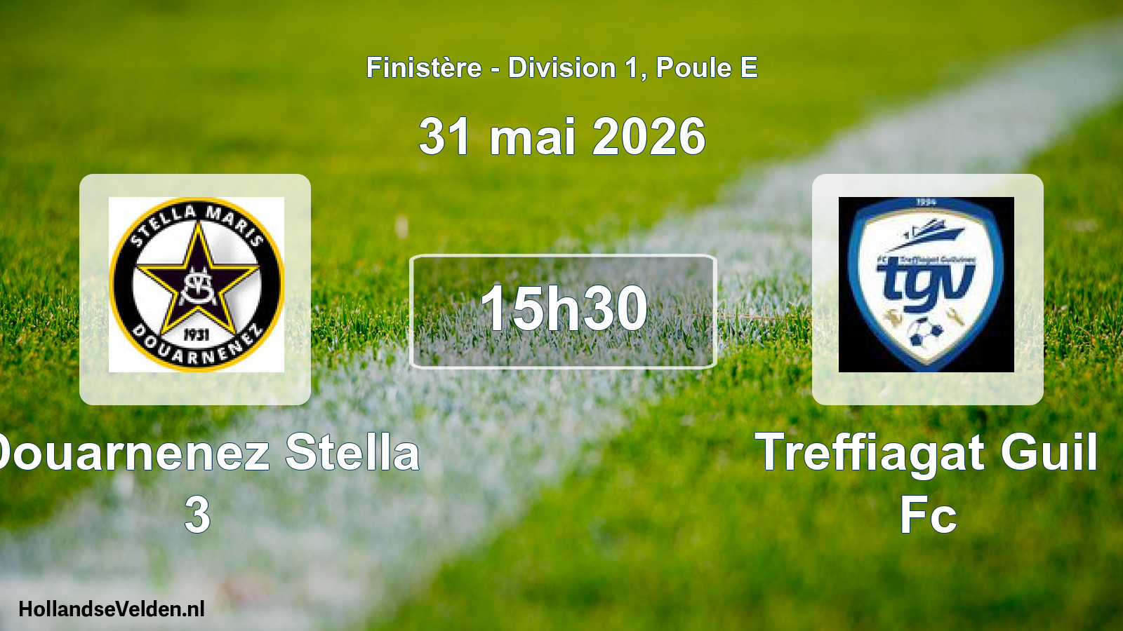 Geplande wedstrijd: Douarnenez Stella 3 - Treffiagat Guil Fc (31 mai 2026)