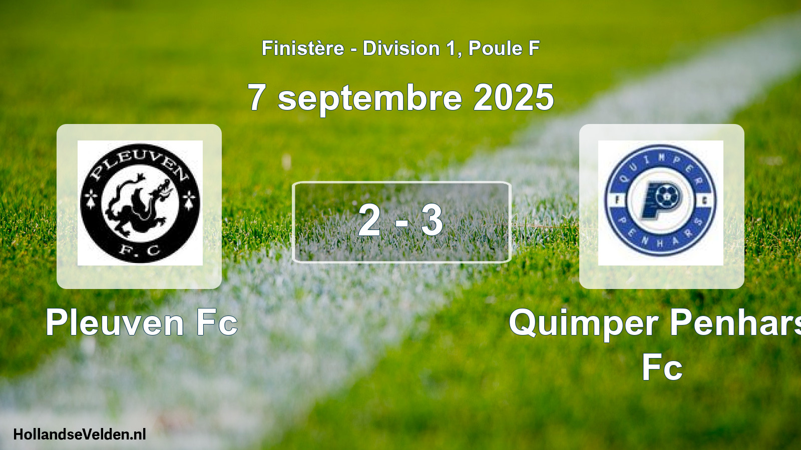 Gespeelde wedstrijd: Pleuven Fc - Quimper Penhars Fc 2 - 3 (7 september 2025)