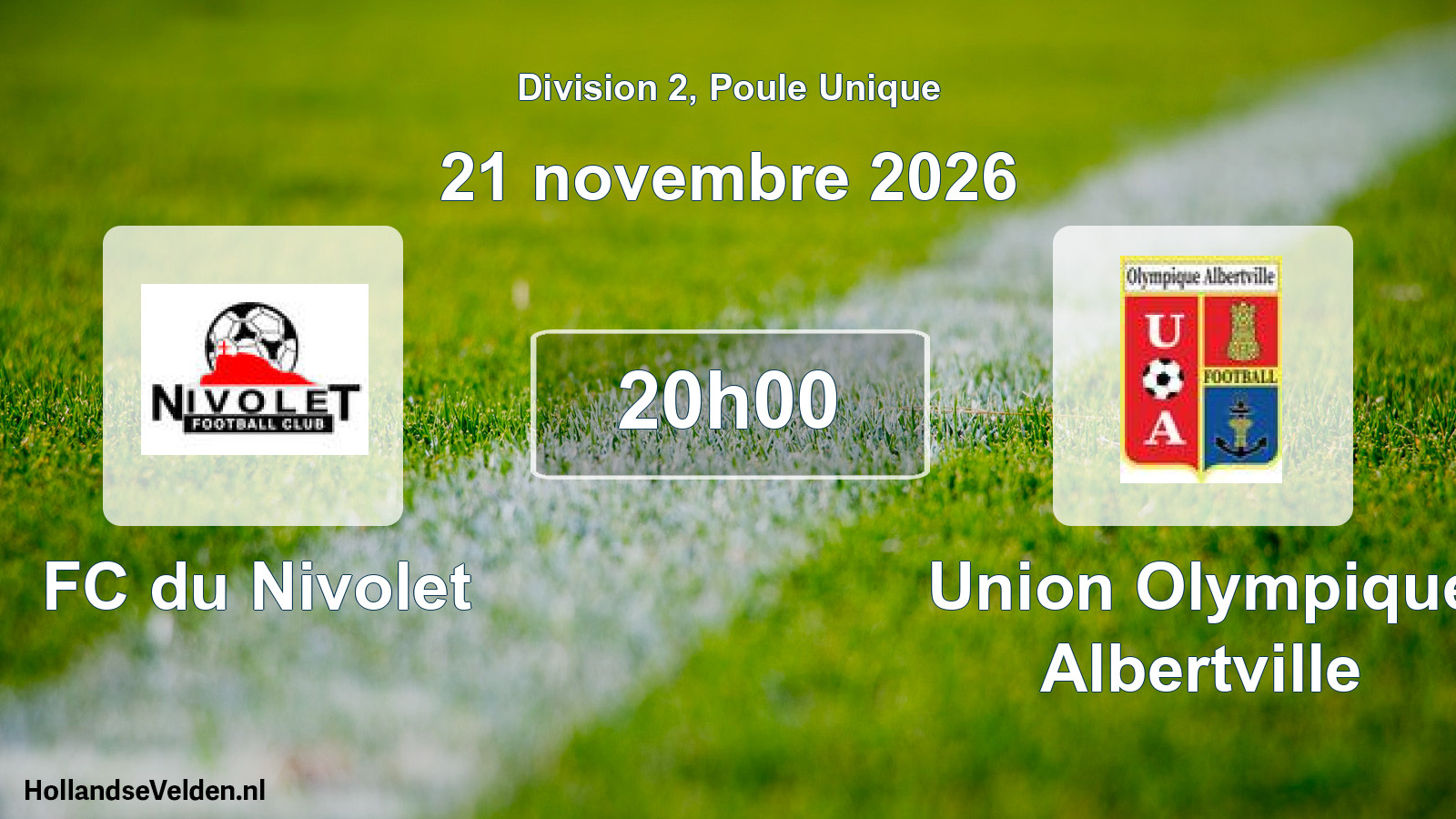 Scheduled Match: FC du Nivolet - Union Olympique Albertville (21 November 2026)
