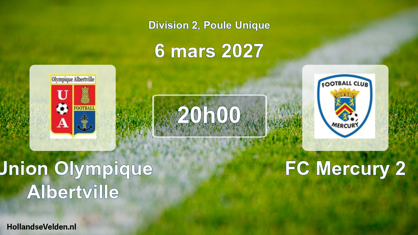 Match programmé: Union Olympique Albertville - FC Mercury 2 (6 mars 2027)