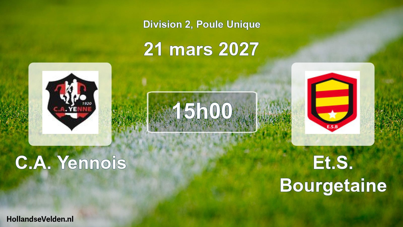 Match programmé: C.A. Yennois - Et.S. Bourgetaine (21 mars 2027)