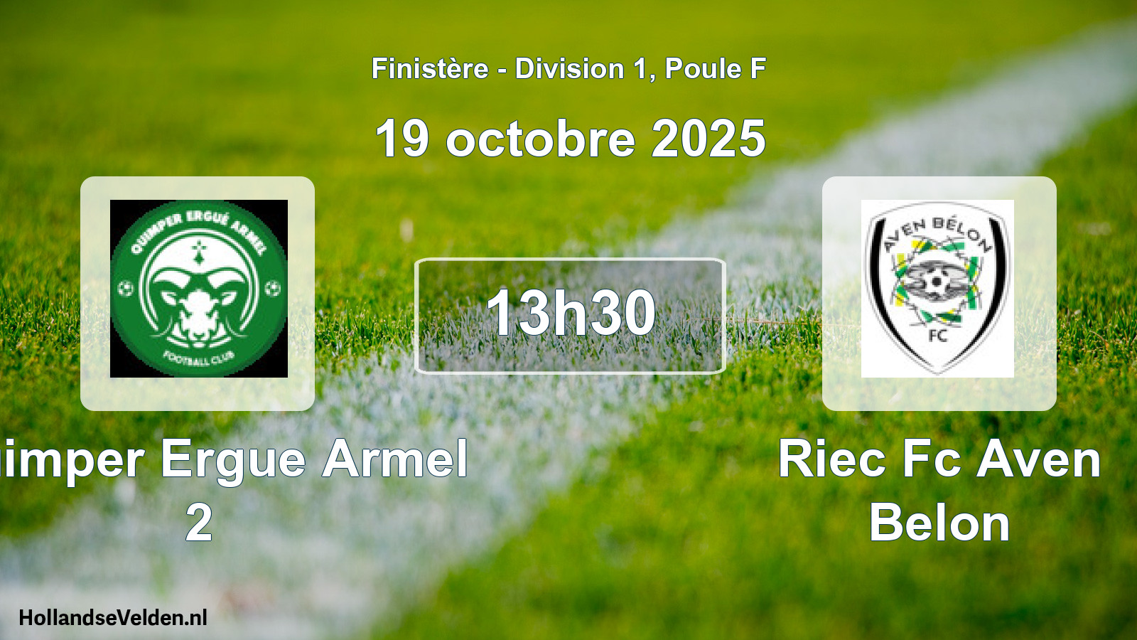 Geplande wedstrijd: Quimper Ergue Armel 2 - Riec Fc Aven Belon (19 oktober 2025)