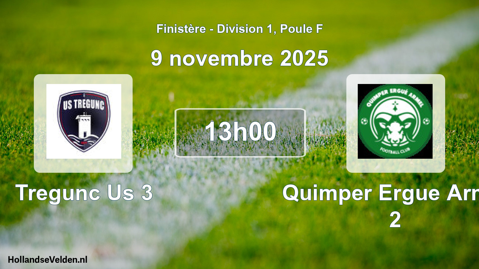 Geplande wedstrijd: Tregunc Us 3 - Quimper Ergue Armel 2 (9 november 2025)