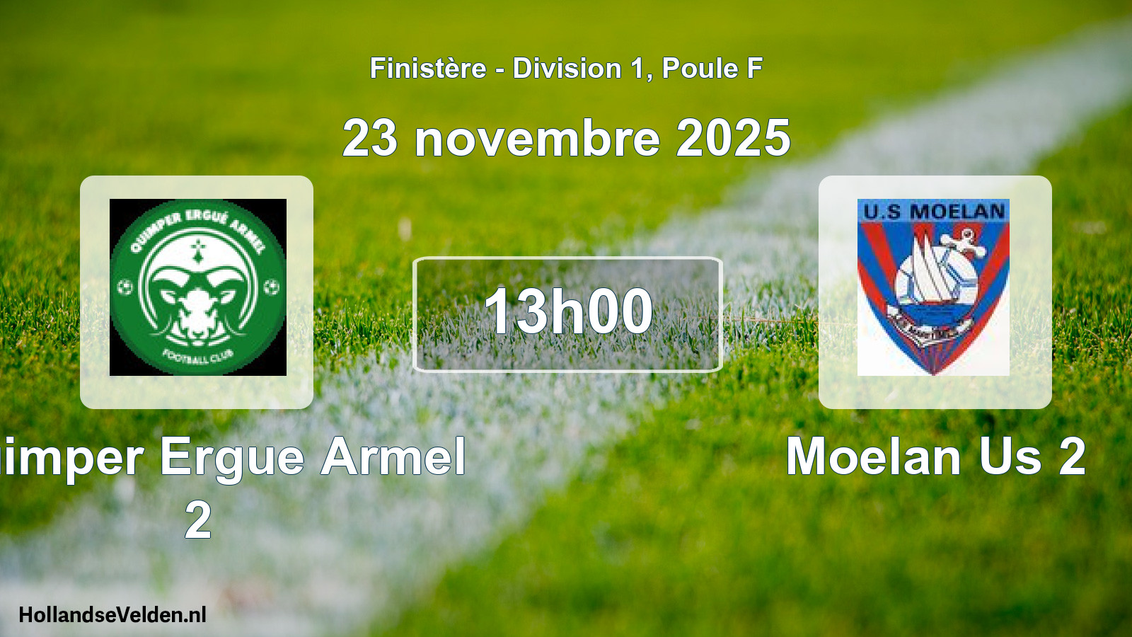 Geplande wedstrijd: Quimper Ergue Armel 2 - Moelan Us 2 (23 novembre 2025)