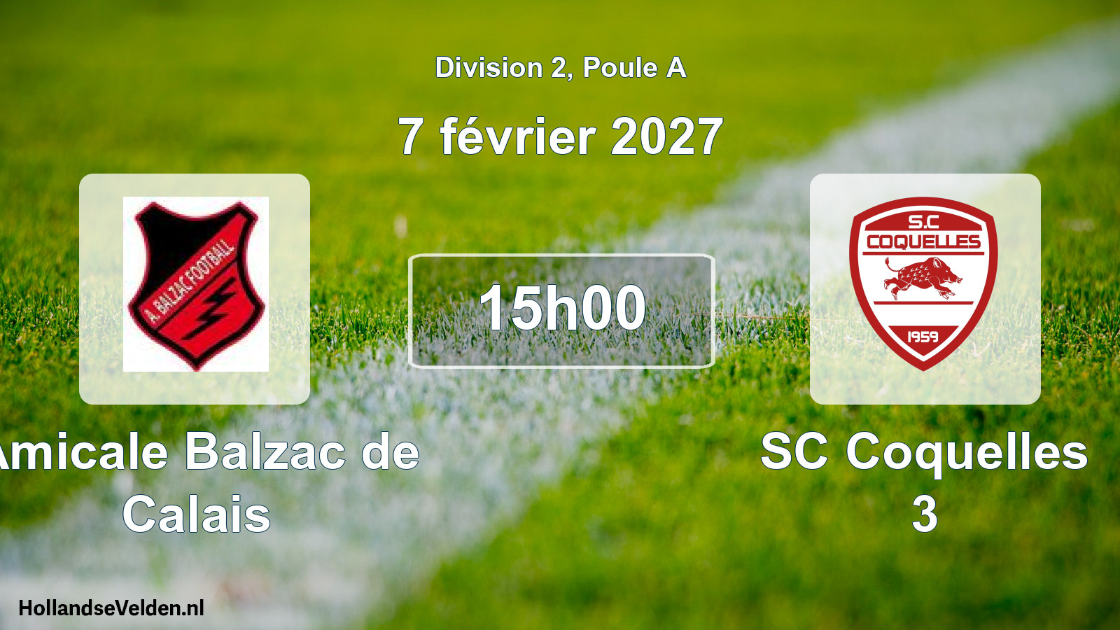 Scheduled Match: Amicale Balzac de Calais - SC Coquelles 3 (7 February 2027)