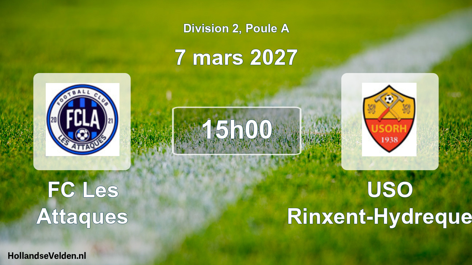 Scheduled Match: FC Les Attaques - USO Rinxent-Hydrequent (7 March 2027)