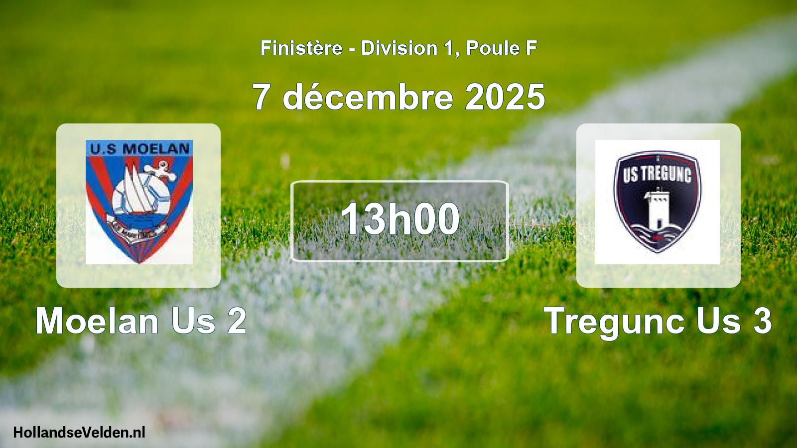 Geplande wedstrijd: Moelan Us 2 - Tregunc Us 3 (7 december 2025)