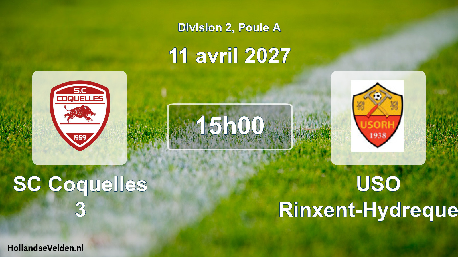 Scheduled Match: SC Coquelles 3 - USO Rinxent-Hydrequent (11 April 2027)