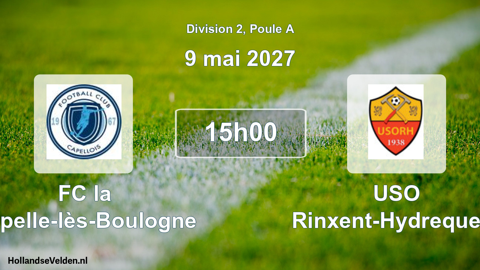 Match programmé: FC la Capelle-lès-Boulogne - USO Rinxent-Hydrequent (9 mai 2027)