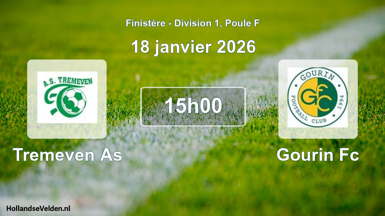 Geplande wedstrijd: Tremeven As - Gourin Fc (18 januari 2026)