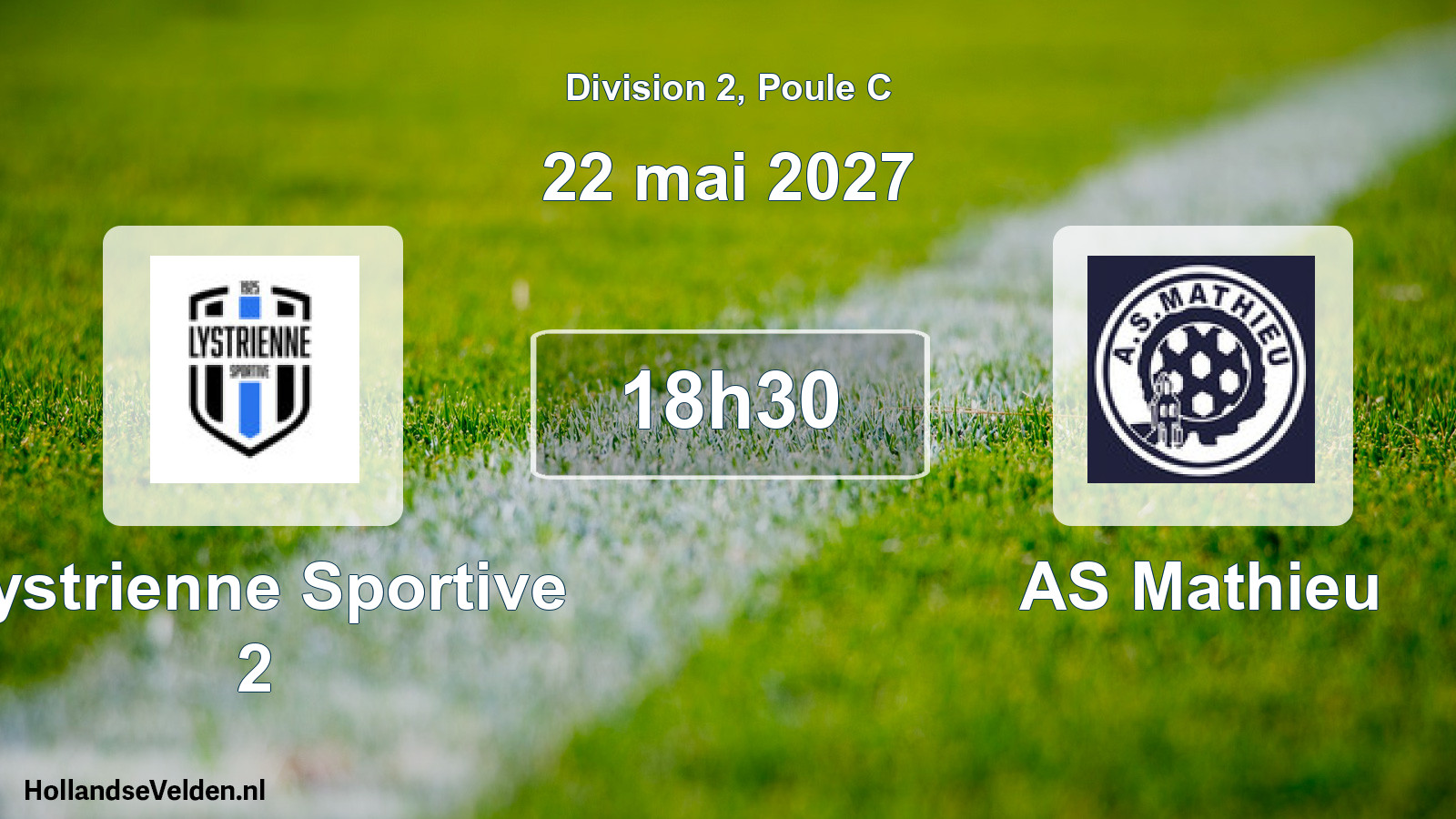 Match programmé: Lystrienne Sportive 2 - AS Mathieu (22 mai 2027)