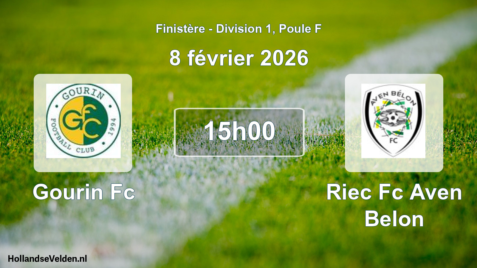 Geplande wedstrijd: Gourin Fc - Riec Fc Aven Belon (8 februari 2026)