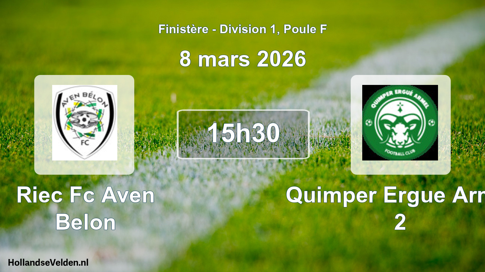 Scheduled Match: Riec Fc Aven Belon - Quimper Ergue Armel 2 (8 March 2026)