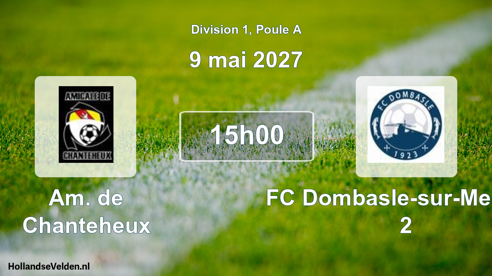 Match programmé: Am. de Chanteheux - FC Dombasle-sur-Meurthe 2 (9 mai 2027)
