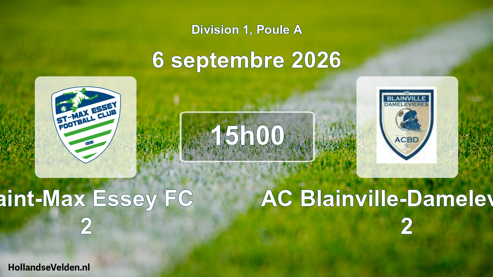 Scheduled Match: Saint-Max Essey FC 2 - AC Blainville-Damelevières 2 (6 September 2026)