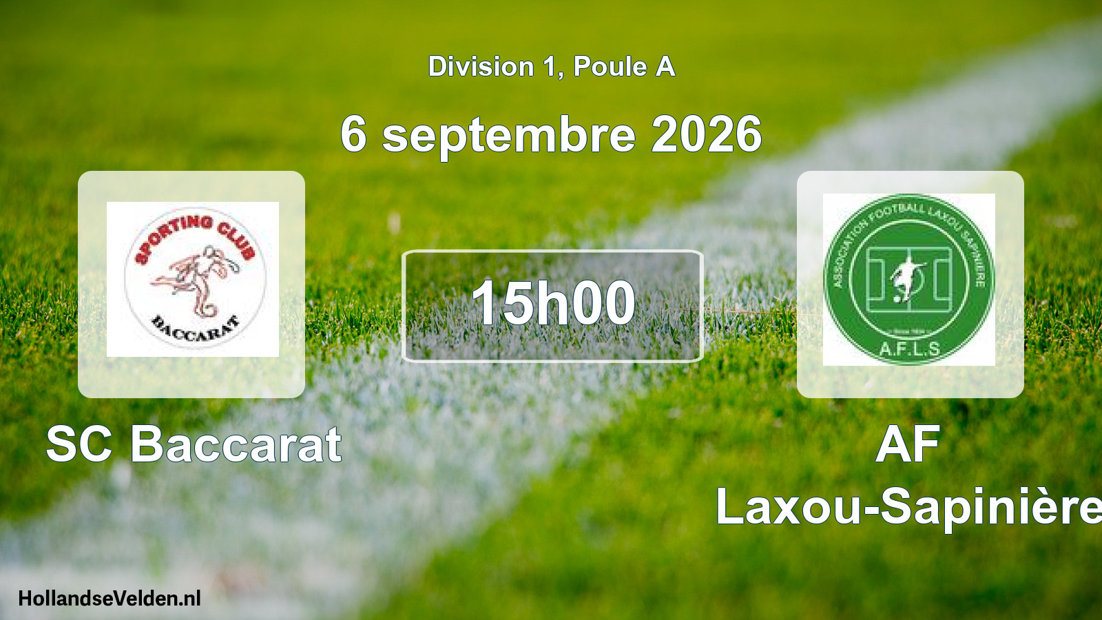 Geplande wedstrijd: SC Baccarat - AF Laxou-Sapinière (6 september 2026)