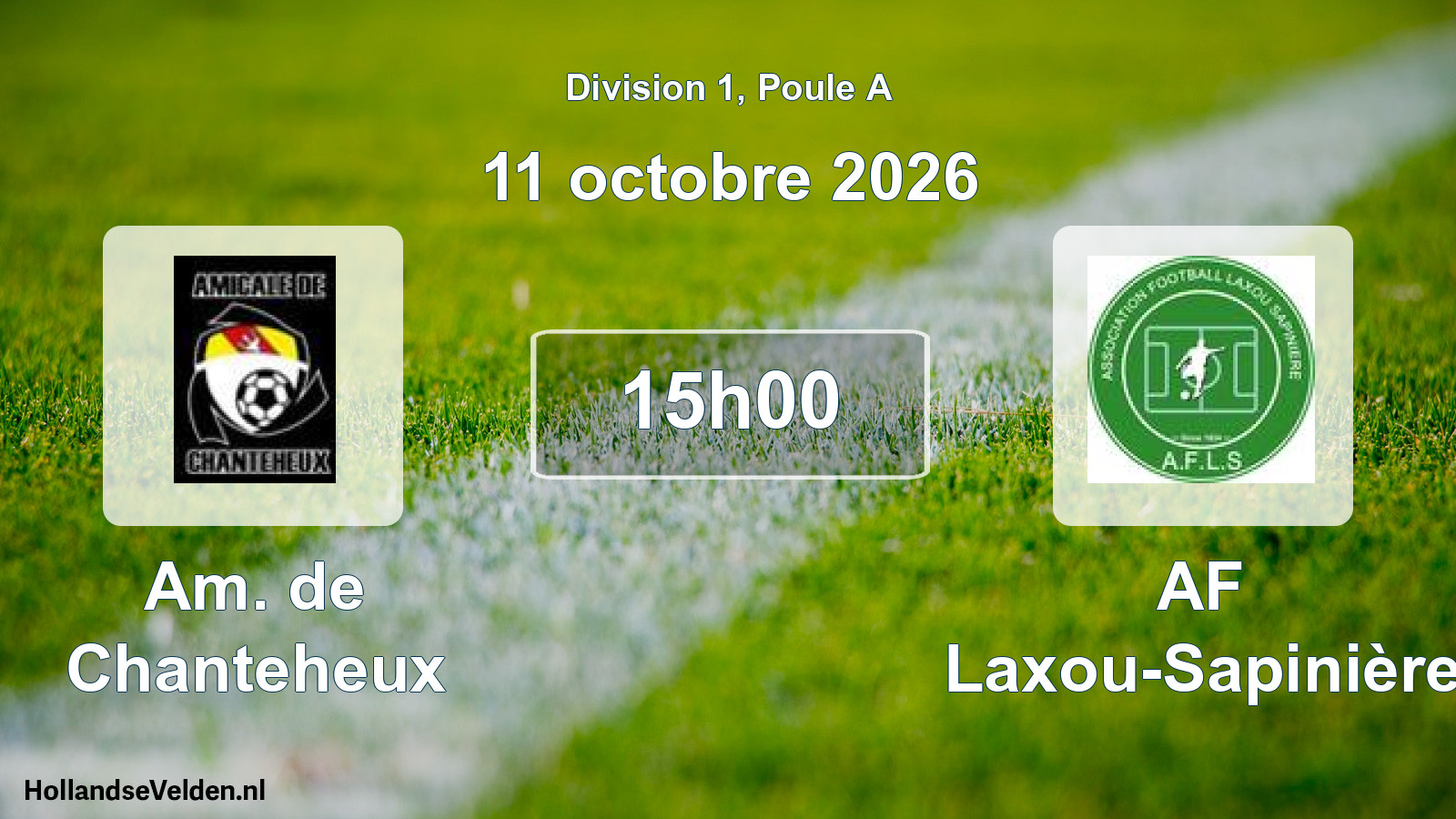 Scheduled Match: Am. de Chanteheux - AF Laxou-Sapinière (11 October 2026)