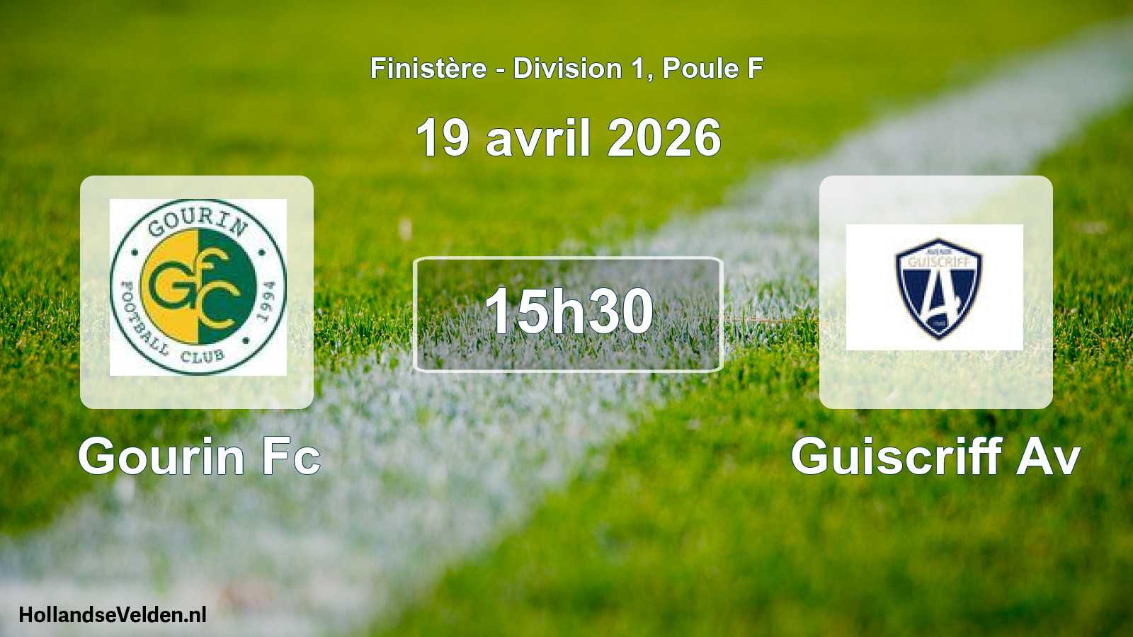 Geplande wedstrijd: Gourin Fc - Guiscriff Av (19 april 2026)